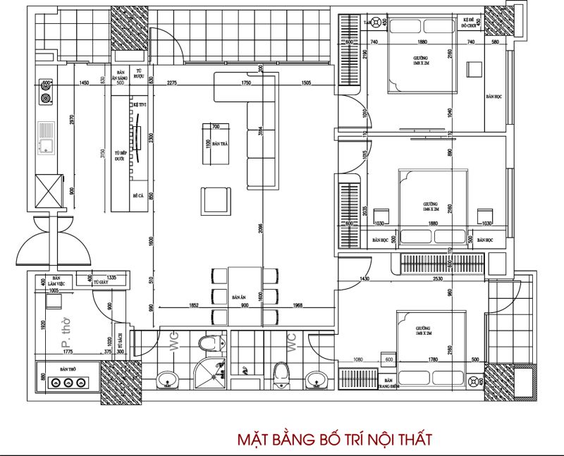 mẫu bản vẽ thiết kế nội thất căn hộ chung cư