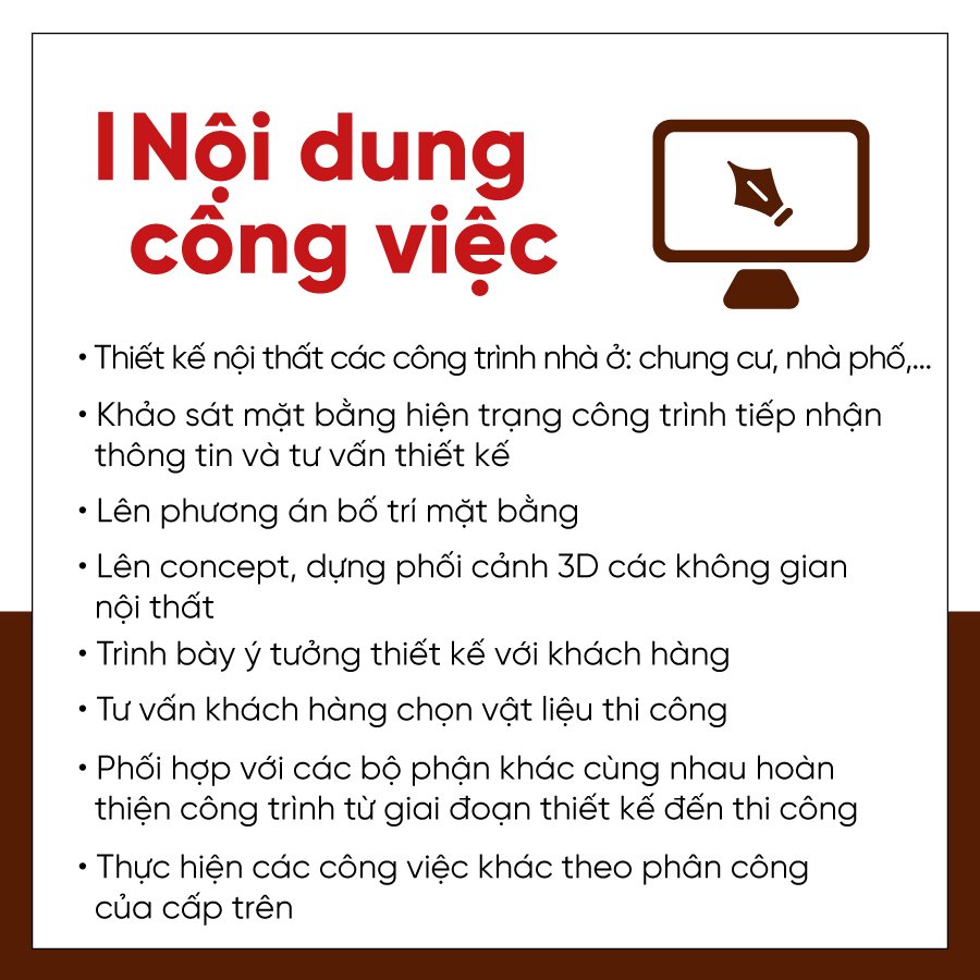công việc của một người thiết kế nội thất