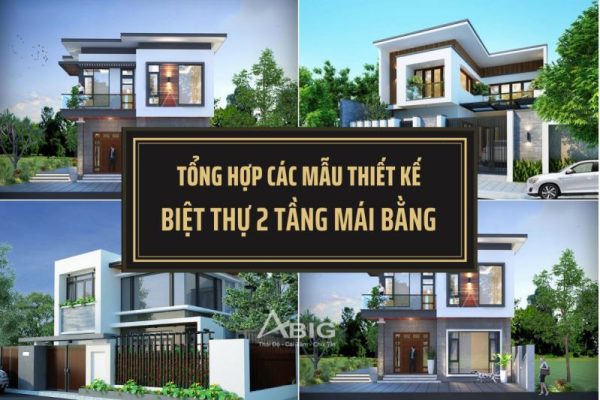 biệt thự 2 tầng mái bằng