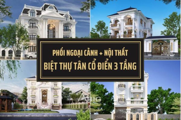 biệt thự 3 tầng tân cổ điển