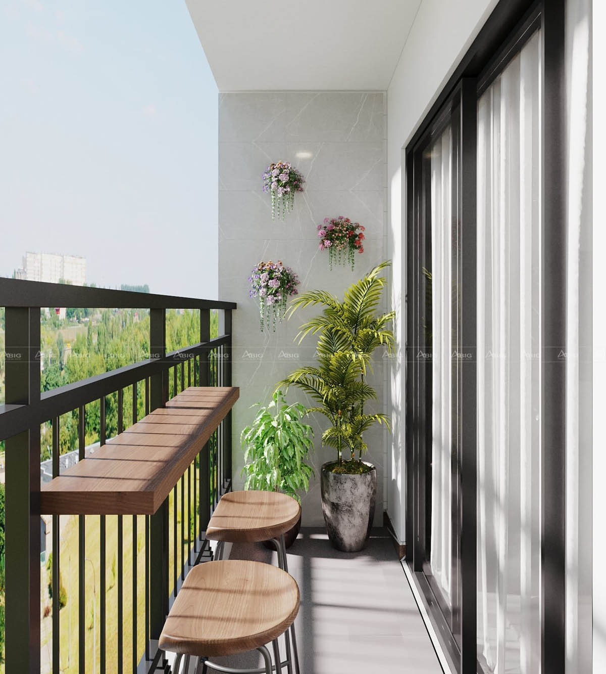 thiết kế nội thất vinhomes grand park 2 phòng ngủ 54m2 chị hà ban công 2