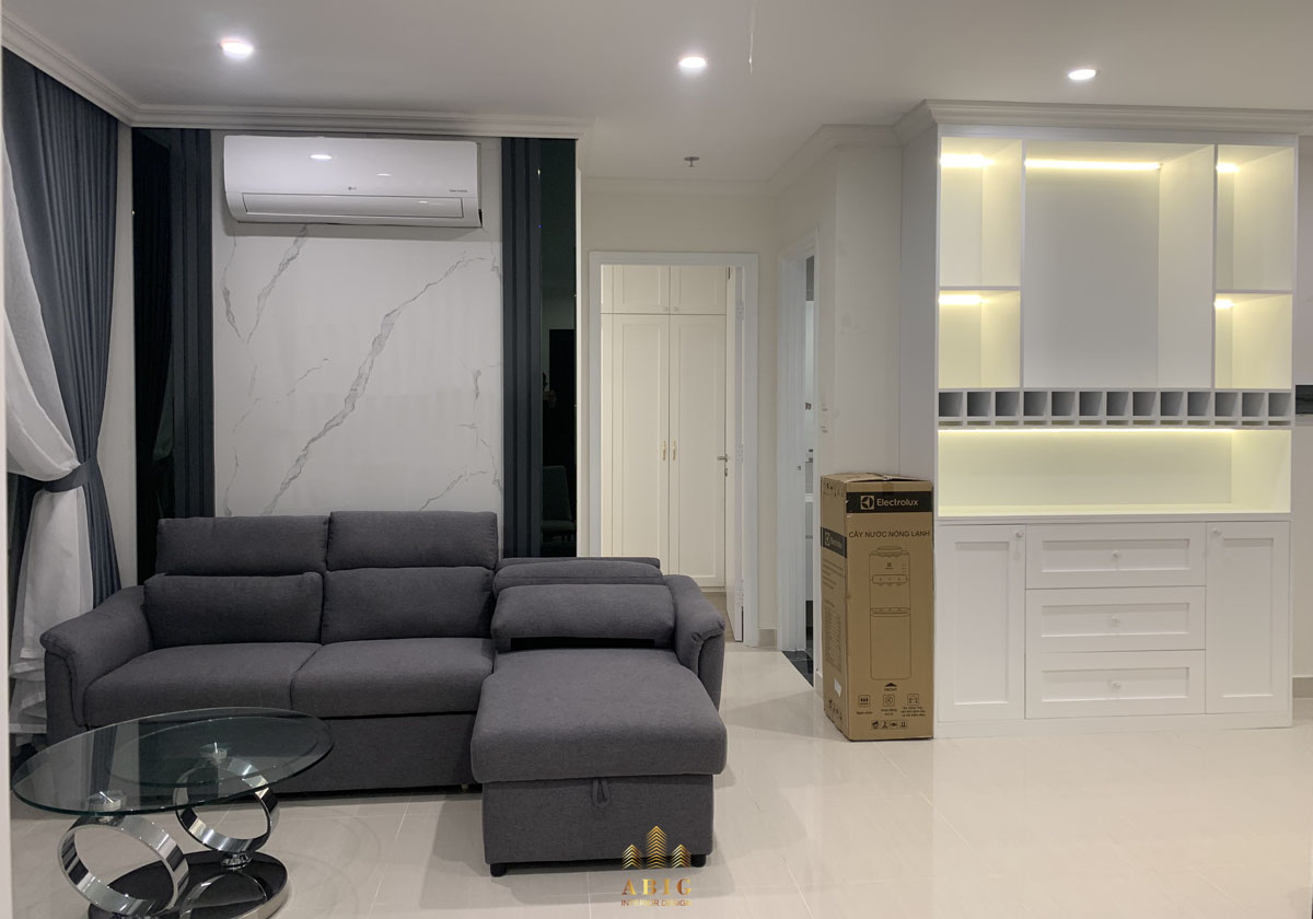 Thi công nội thất gỗ công nghiệp căn hộ Vinhomes Grand Park S803