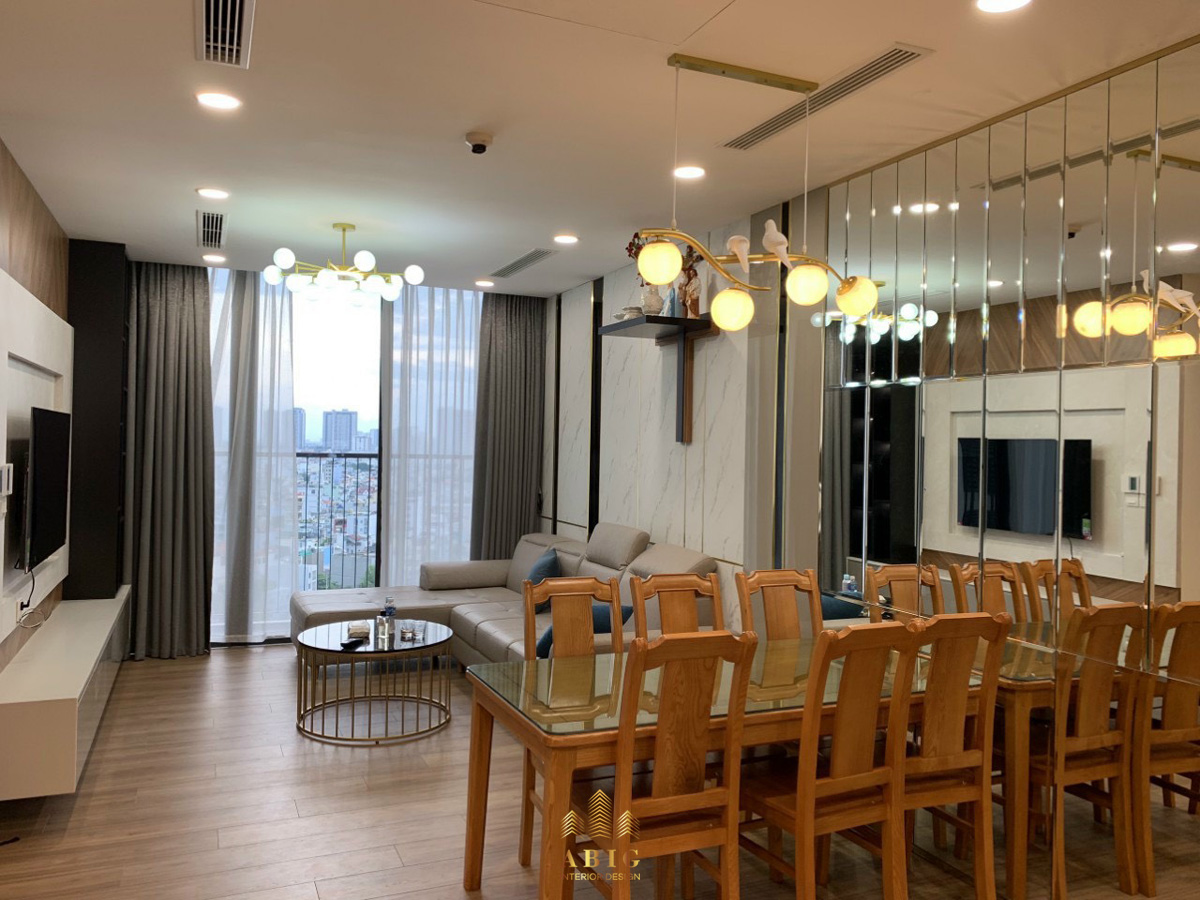 Thi công nội thất căn hộ ECO GREEN SaiGon 90m2 3 phòng ngủ