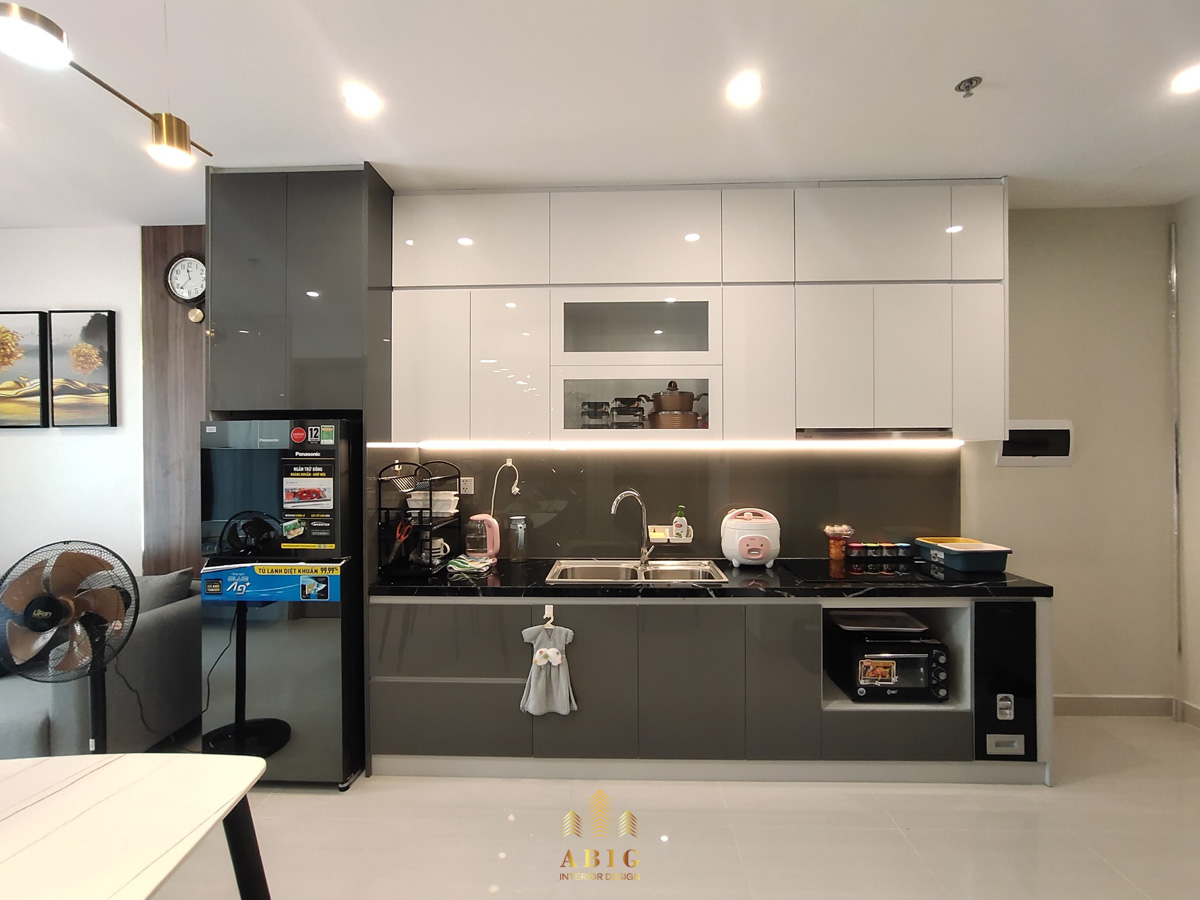 thi công nội thất căn hộ chung cư vinhomes grand park 59m2 chị lụa