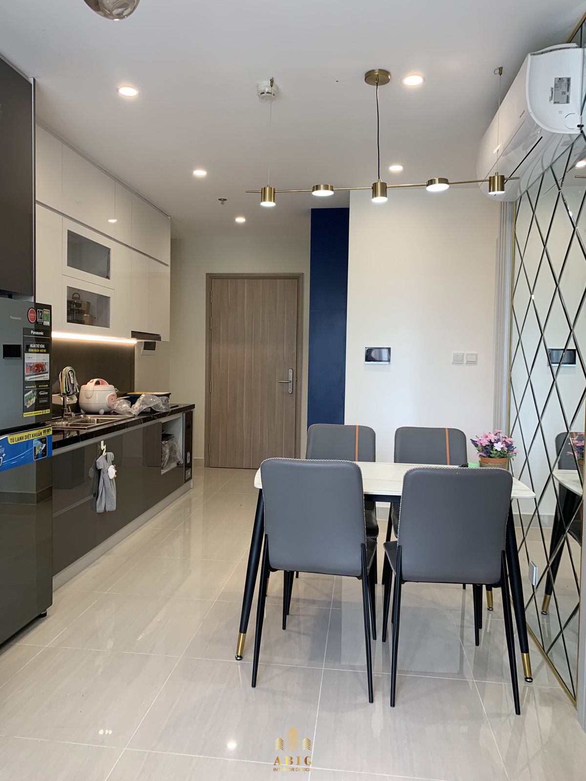 thi công nội thất căn hộ chung cư vinhomes grand park 59m2 chị lụa