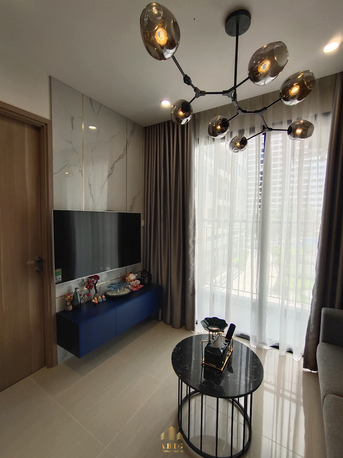 thi công nội thất căn hộ chung cư vinhomes grand park 59m2 chị lụa