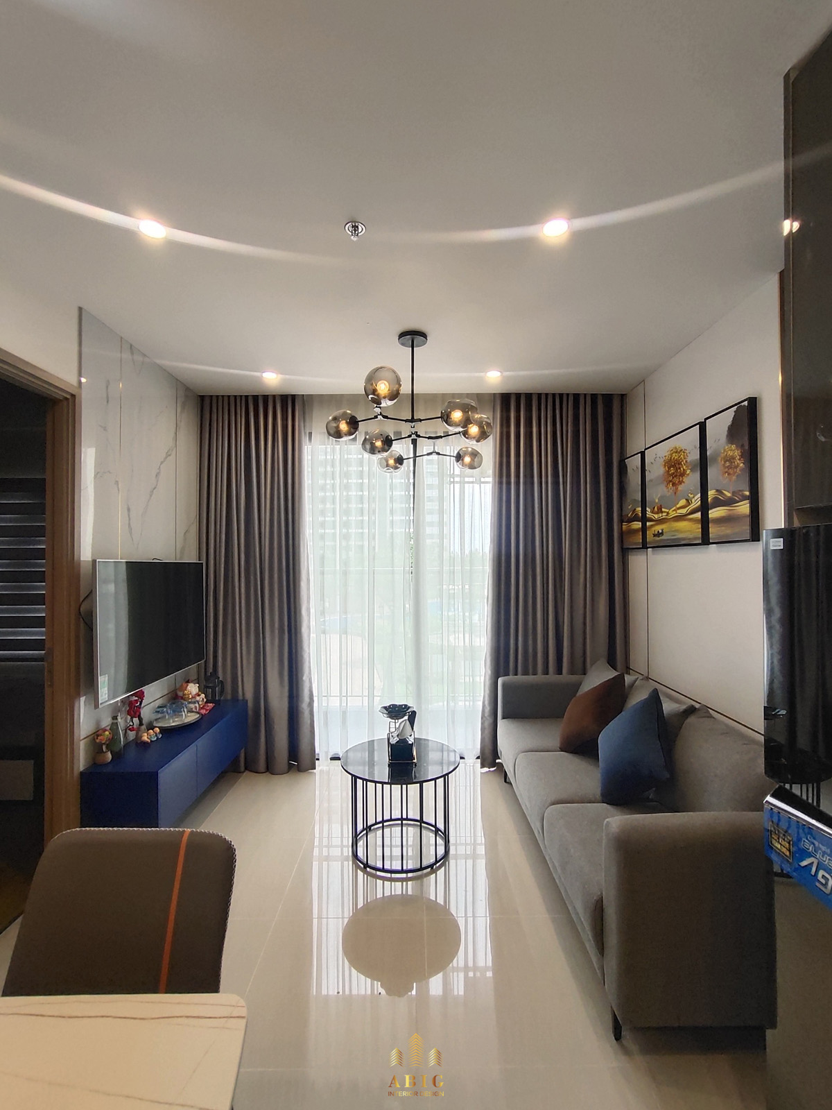 thi công nội thất căn hộ chung cư vinhomes grand park 59m2 chị lụa