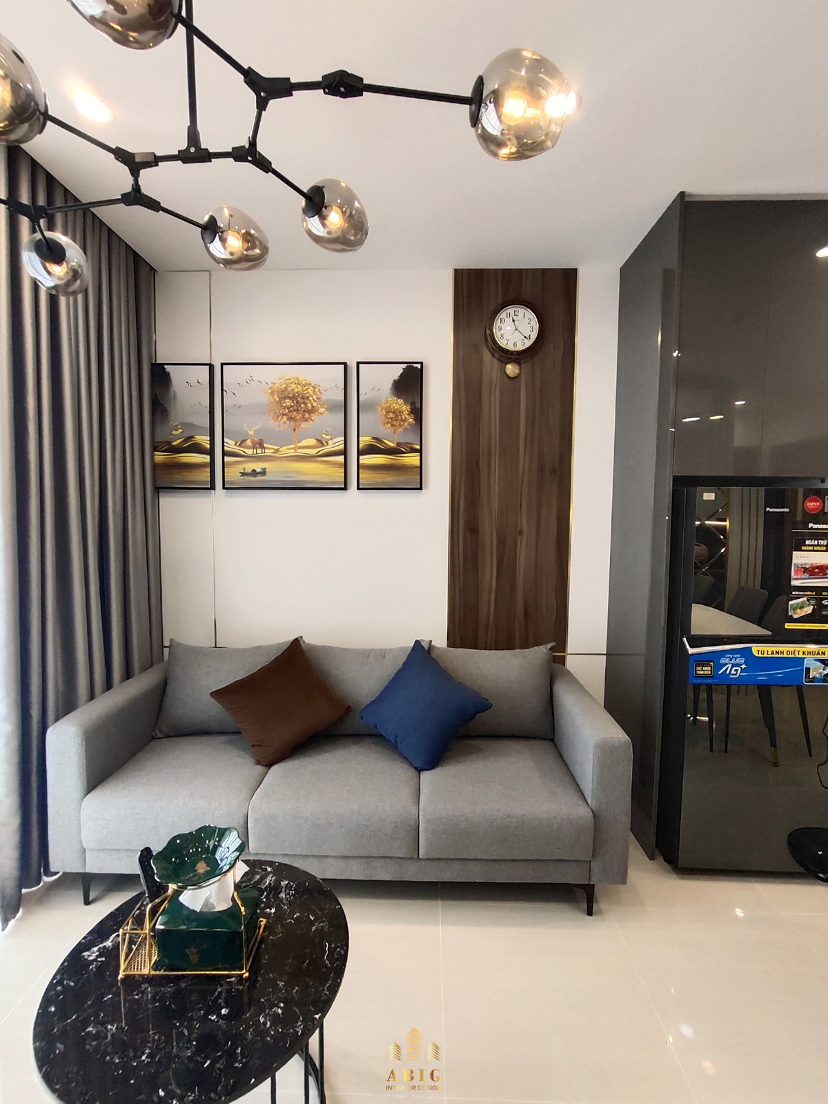 thi công nội thất căn hộ chung cư vinhomes grand park 59m2 chị lụa