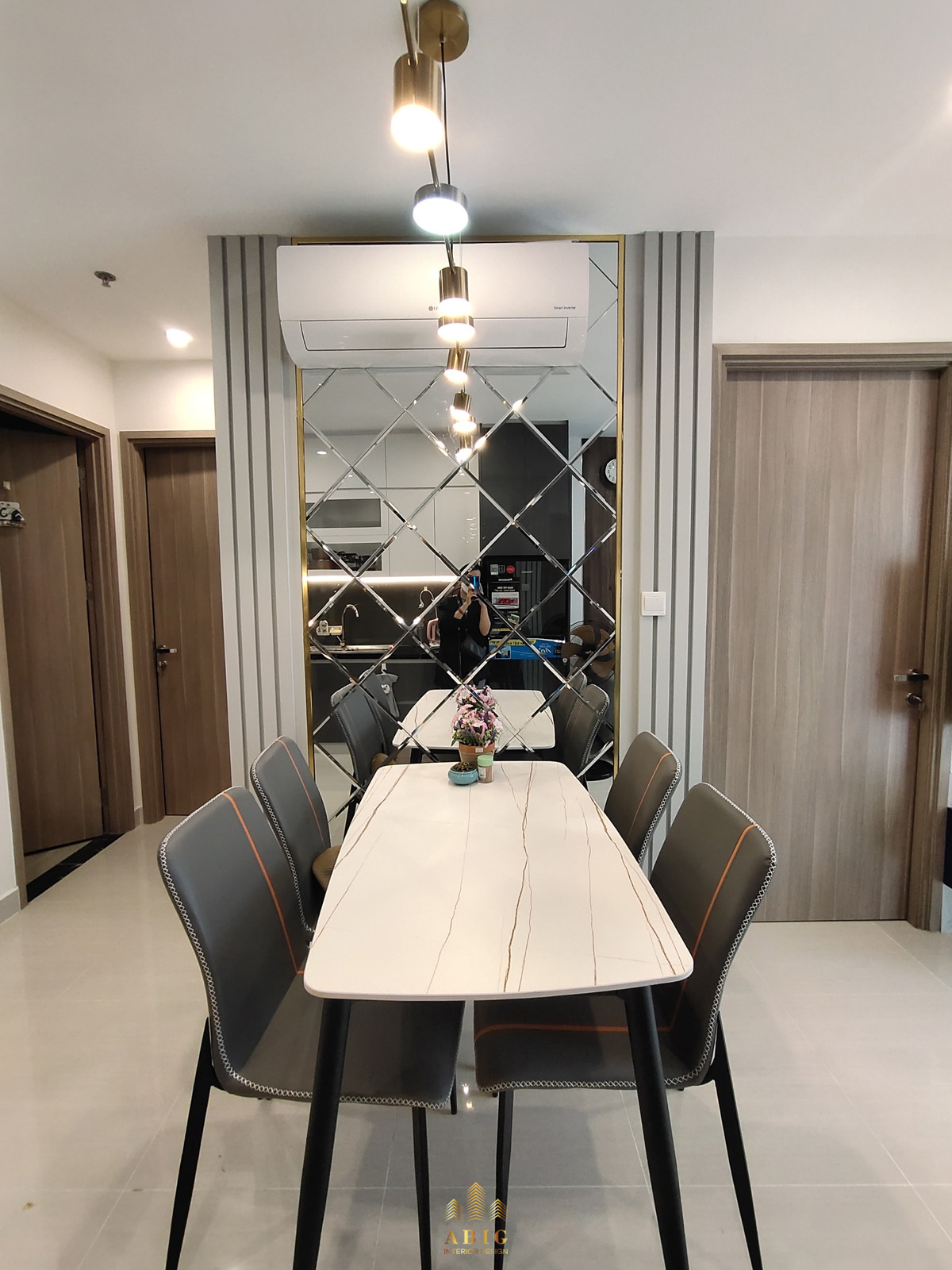 thi công nội thất căn hộ chung cư vinhomes grand park 59m2 chị lụa