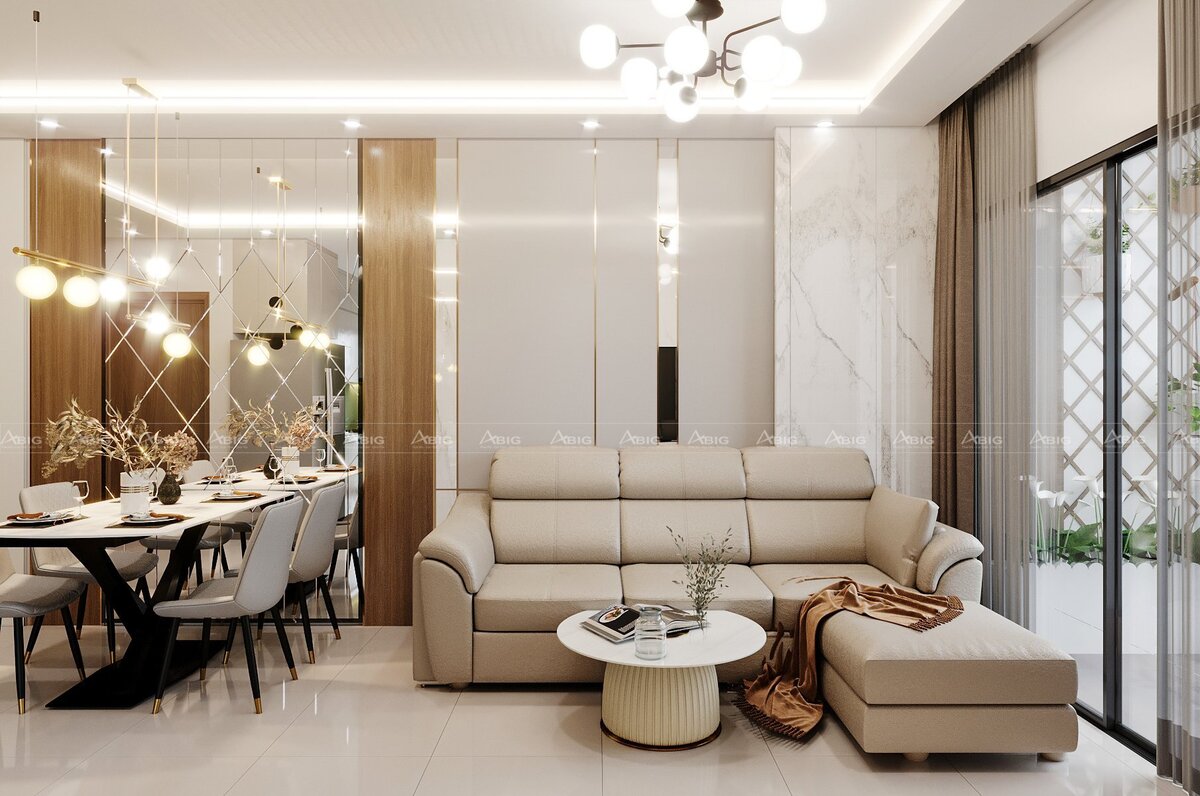 thiết kế nội thất chung cư 65m2 saigon