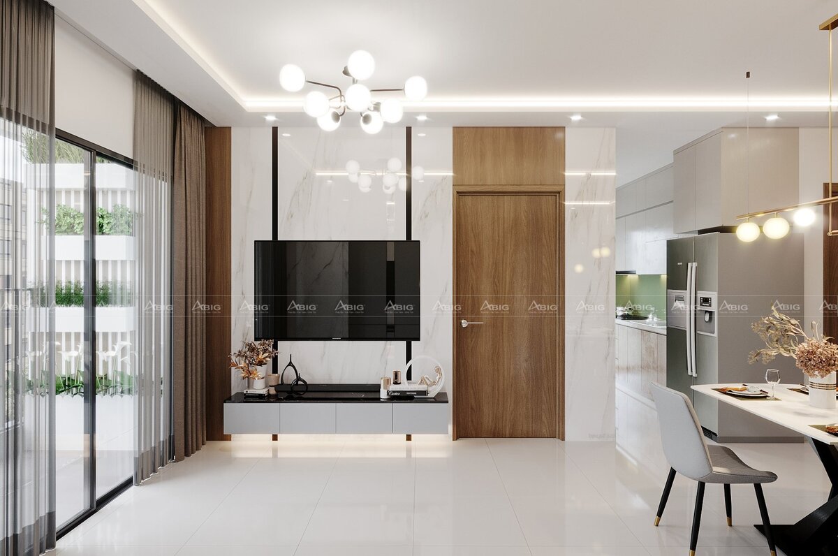 thiết kế nội thất chung cư 65m2 saigon