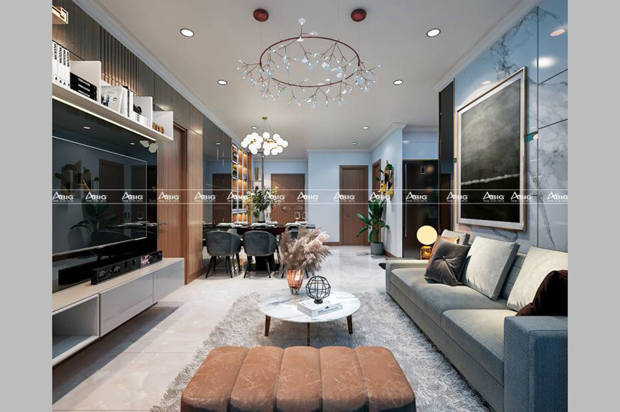 Thiết kế thi công nội thất chung cư Vinhomes Central Park 3 phòng ngủ - 103m2